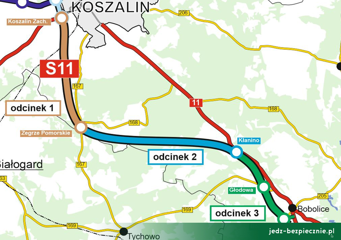 Polskie drogi - rozpoczęcie budowy S11 Koszalin - Babolice